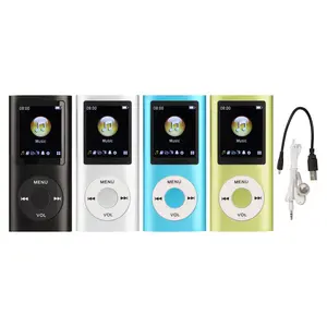 Aluminum Alloy MP3 Player Stylish Multifunctional Lossless Sound Slim 1.8 Inch LCD Screen Portable MP3 Music Player Vintage Vinyl with Bluetooth Speaker