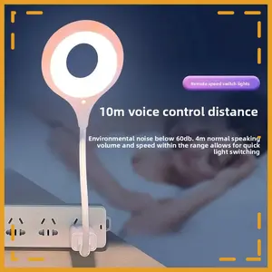 High-Quality USB Smart Voice Control Night Light Bedroom Lamp Bedside Lamp Sleep Light Table Lamp