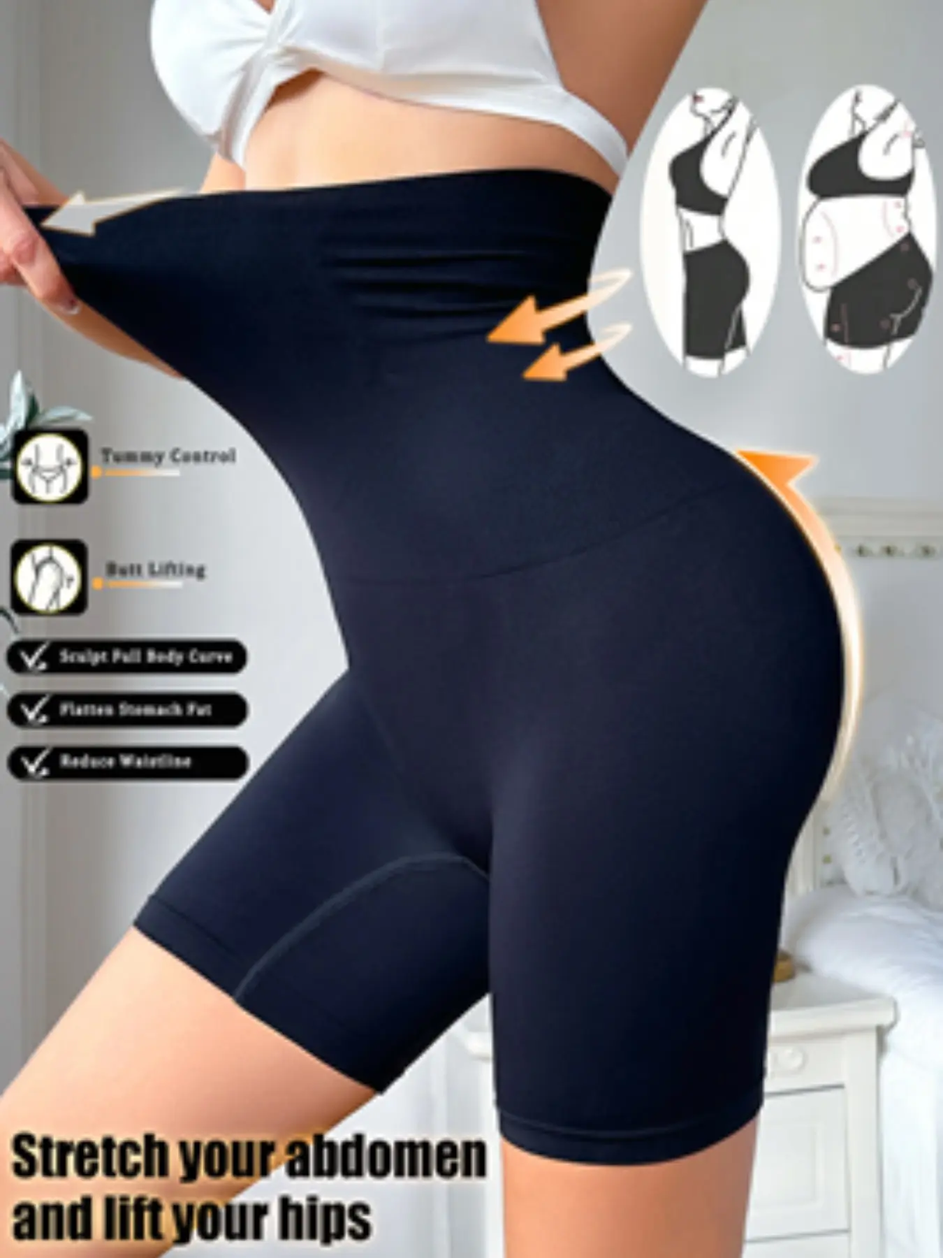 2-Pack Women's Slimming Shapewear Pants, High Waist Seamless Bodycon Pant, Tummy Control Butt Lifting Invisible Beauty Pant, Fashion All-Season Wear Underwear