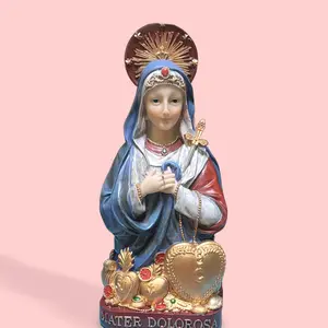 12-in Erzulie Freda Metresili Mater Dolorosa Loa Traditional Colors Statue, Home Decor for Living Room & Room Accent Figurine, Room Decor