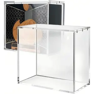 Acrylic ETB Case Display Stackable Strong Magnets,8mm/5mm Reinforced Edges,Dust-Proof Collector Storage ETB Protector Case Compatible with Elite Trainer Boxes,Clear Acrylic Game Card Storage Box,Game Card Storage Organizer for Home Office