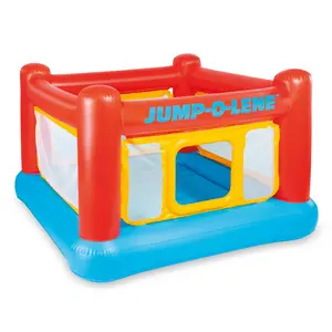 Intex Inflatable Jump-O-Lene Trampoline Bounce House with Crawl-Thru Door & Net