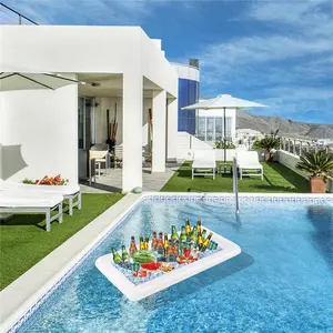 Summer Inflatable Water Bar Floating Table Tray Air Cushion Food And Drink Holder