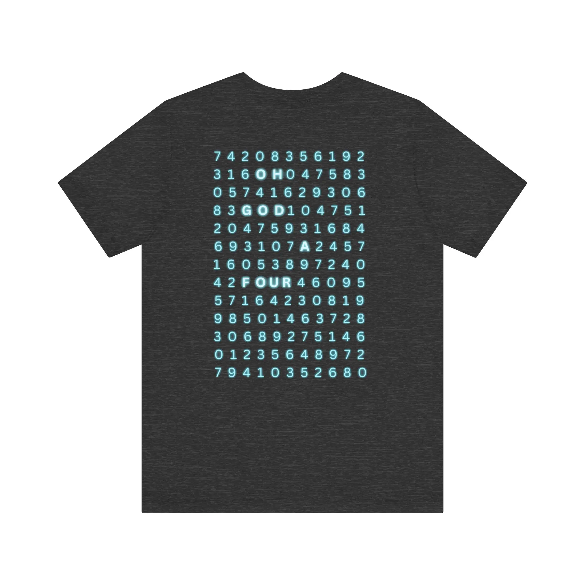 Lumon Oh God A 4 | Helly R Severance Minimalist Unisex Jersey Tee, Modern Graphic Shirt, Casual Everyday Wear, Unique Design Tee