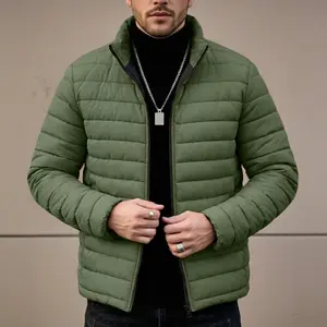 Urban Slim-Fit Stand Collar Quilted Jacket - Versatile Layering Essentials for Everyday & Stylish Sets