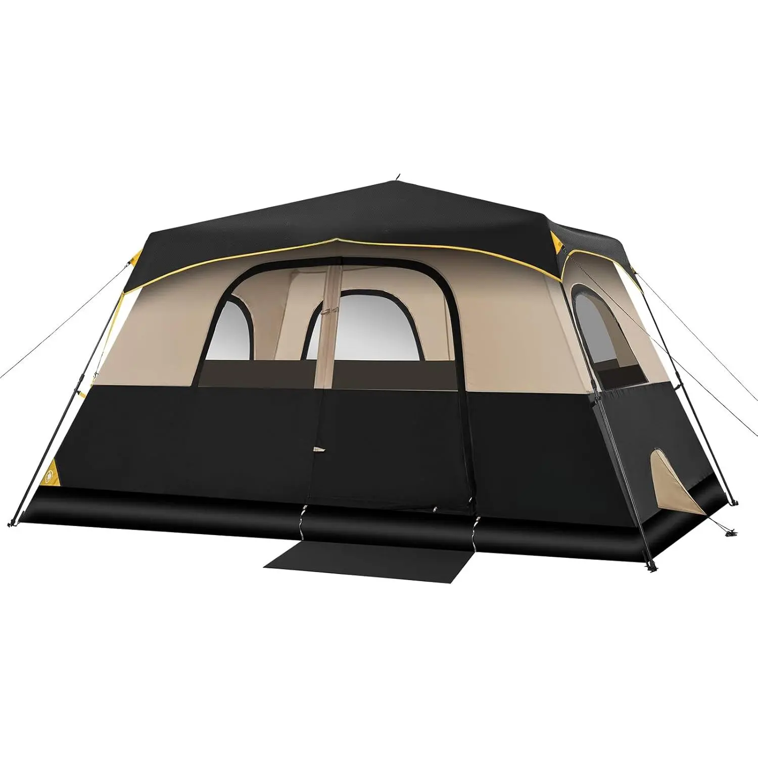 Instant Setup Cabin Tent - 4/6/8/10-Person Quick Inflate Tent, 60-Second Setup, Rainfly, Waterproof Portable, Wind Resistant, Carry Bag for Family Camping & Hiking, Get Outside