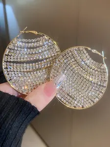 Rhinestone Decorated   Earrings, High Quality Earrings, Fashionable Earrings for Women, Daily Clothing Decor, Trendy All-match & Exquisite Jewelry for Birthday Gift, Rhinestone Decorated Bling