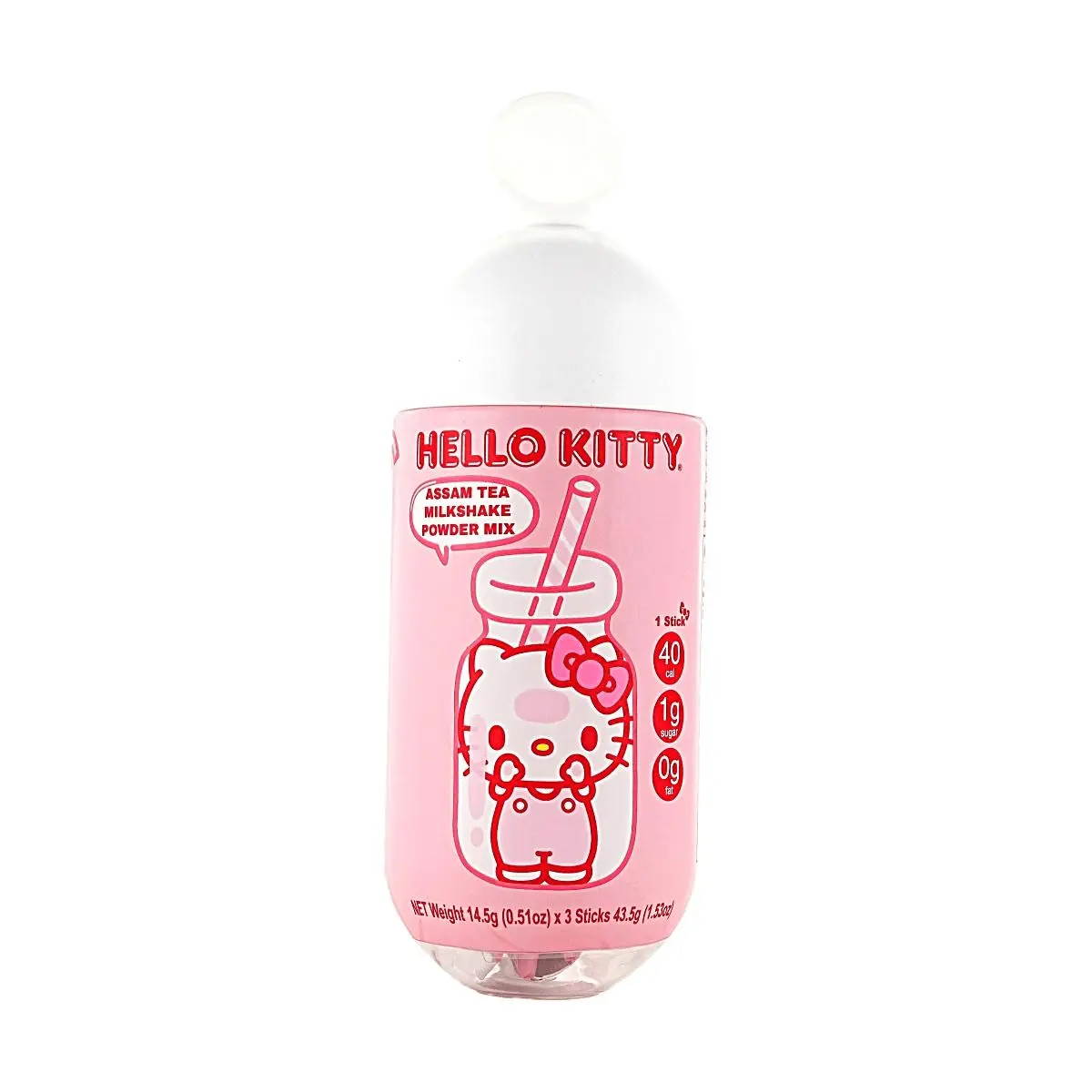 Sanrio Hello Kitty Assam Milk Tea Flavor Milkshake Powder Drink Mix - 3 Sachets (43.5g) - Authentic Thai Version