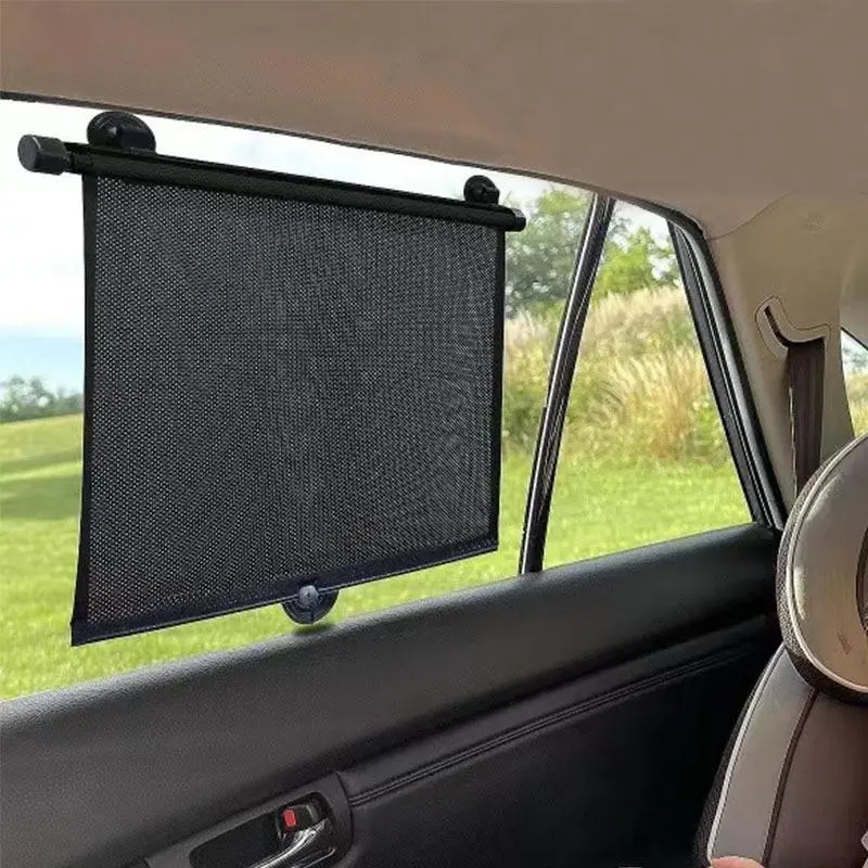 Retractable window shades, UV protection, heat shield with suction cups, adjustable sunscreen for car side windows, UV Protective Sunshade, Sunshade Cover