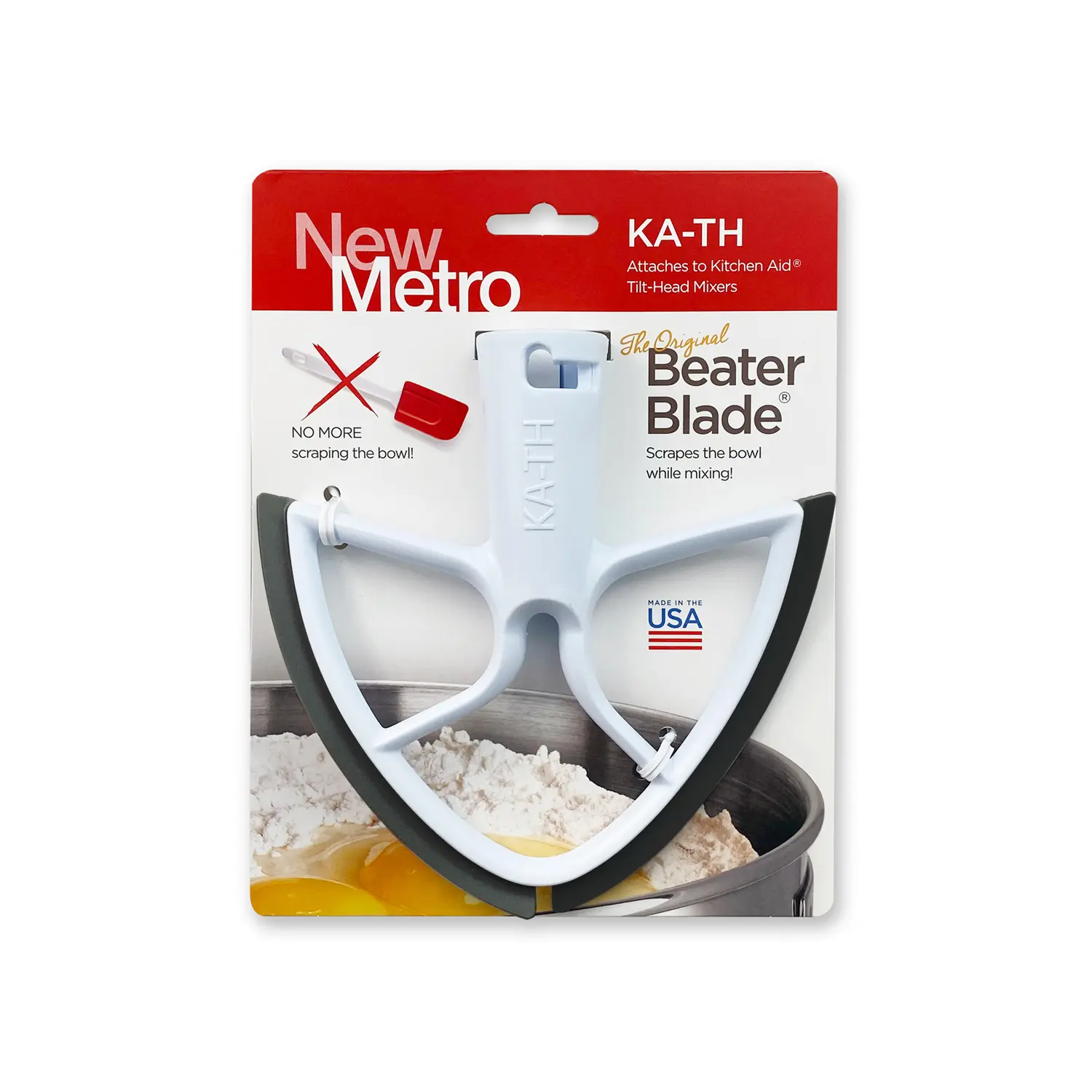 KA-TH (Small) Plastic BeaterBlade Flex Edge Scraper for KitchenAid 4.5-5QT Tilt-Head Mixer – Not for  3.5-Mini – USA / New Metro Design