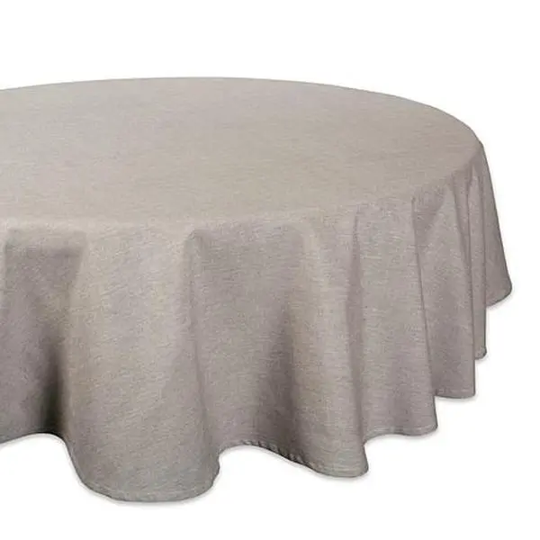 Design Imports Solid Chambray 70" Round Tablecloth