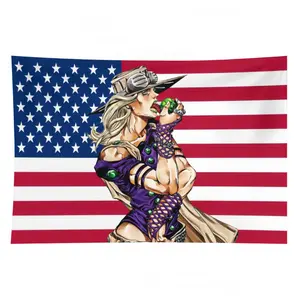 JJBA D4C Aesthetic Tapestry Flag - Jojos Meme Print, Indoor Dorm Wall Hanging Art Poster, Home Decor Decoration Gift for Anime Enthusiasts, Summervibes, Tapestry Room Decor, Wall Tapestries