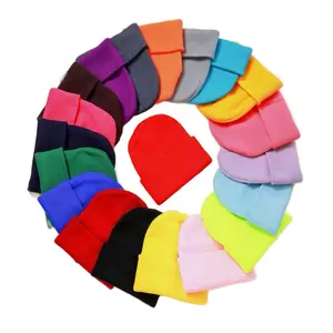 Knit Cuffed Beanie for Adults with up to 3 Patches - Vibrant Colors, Soft Material, Perfect for Winter Wear