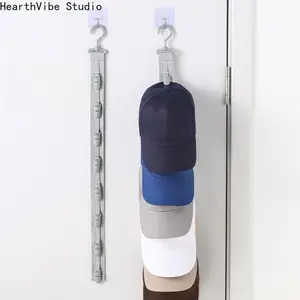 Hat Storage Rack,Hanging Rope Cap Storage Clips,Baseball Hat Organizer Display,Wardrobe Hat Rack