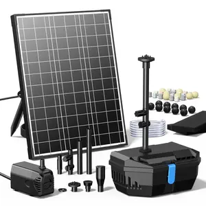 NFESOLAR Solar Water Fountain Kit, Pond Filter with 20W Solar Panel, 120 GPH Solar Water Pump, 4 Sprayers for Outdoor Pond, Fish Tank and Garden Water Features