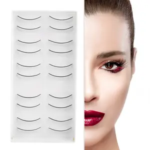 10 Pairs Practice Lashes for Training Eyelash Extension Supplies Training Lashes Strip Eye Lashes Extension Kit for Beginner