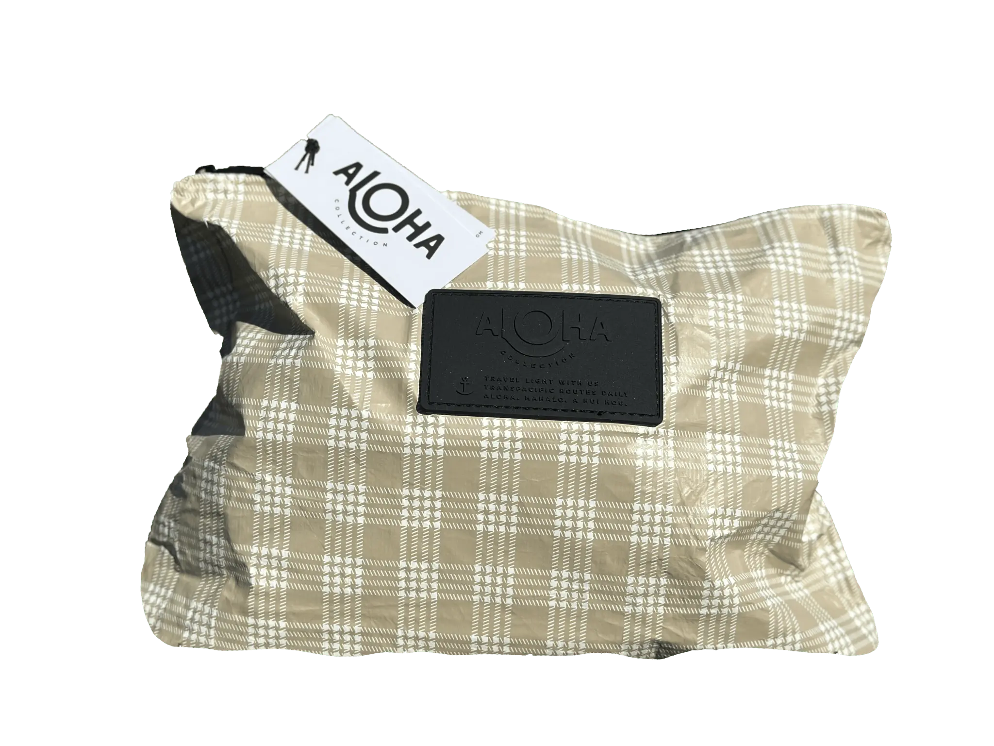 Aloha Collection "Palaka Macadamia" Mid Travel Pouch
