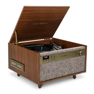 The Century 6-in-1 Wood Record Player - Walnut
