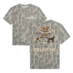 Fieldstone Pointers Tee Camo Shirt - Mossy Oak Bottomland Tee For Men - Mossy Oak 3D Shirt, Hunting 3D Tee, Ideal For Sports And Everyday Wear, Gift For Men