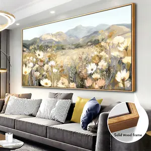 A wooden frame - Abstract art mural, wall artwork, stretched wooden frame decoration -1.5 inches thick - Wall mounted for living room, office, dining room, and bedroom decoration - Local warehouse