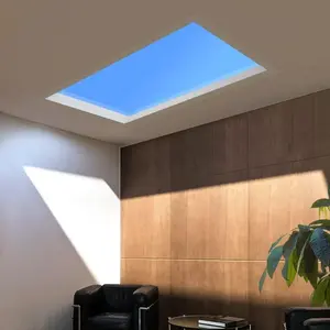 Smart Blue Sky Light Ceiling Lamp, Clear Sky Light, Sunlight Lamp, Natural Light Skylight, Zigbee Intelligent Ecosystem, Simulate a Sunlight Irradiation Room, Living Room, Office (Soft Type)