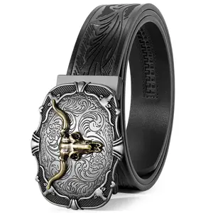 BELTROAD Automatic Ratchet Western Belt Mens Cowboy Belts with Western Buckle Belt for Jeans Gifts Business Belt Christmas Gifts