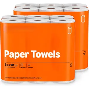 2-Ply Flex-Sheets Paper Towels, Everyday Value with 150 Sheets per Roll, Packaging May Vary