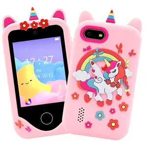 2.8 Inch Touch Screen Kids Toy Smartphone, Unicorn Themed Pretend Play Phone with Dual Camera, Educational Games & Spelling Learning, 32GB Card, Best STEM Gift for Boys & Girls Ages 3-12