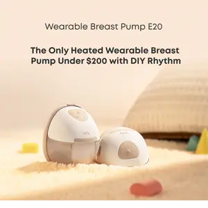 EufyBaby eufy E20 Heated Wearable Breast Pump, 3 Heat Levels, Hands-Free Breast Pump with Innovative HeatFlow, Optimized Rhythm via App, Hospital-Grade Suction, Leakproof, Ultra-Slim and Quiet for in-Bra Use