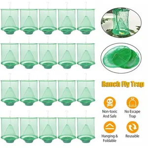 Ranch Reusable Hanging Fly Cage Fly Trap Set for Indoor and Outdoor, Homestead, Park, Restaurant