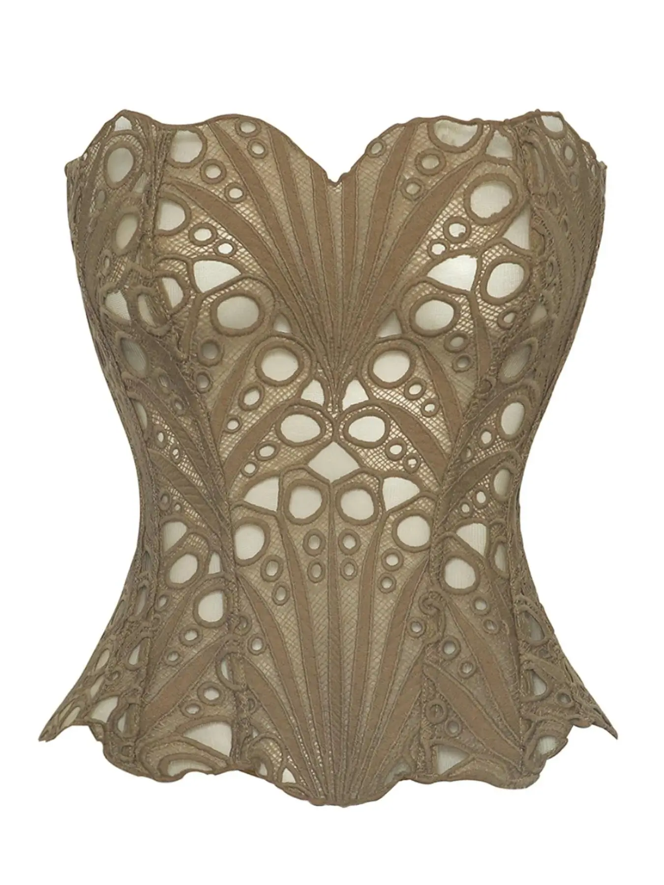 Women's Elegant Chic Lace Corset Top, Random Irregular Jacquard Pattern, All-Season Shapewear Bodysuit, Multiple Color Options Corset, Women's Strapless Bralette Top, Perfect for Halloween & Christmas Parties, Holiday Party Wear, Underwear, Womenswear