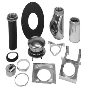 212 MAIN 6 in. Round Top Stove Pipe Wall Support Kit, 6T-TWK Model, Round Shape Home Supplies Stove Pipe Wall Bracket