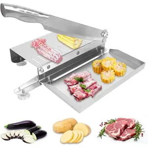 Bone meat cutter manual meat slicer meat cutting machine ribs meat chopper slicing machine for home for fish beef chicken ribs jerky vegetable deli food