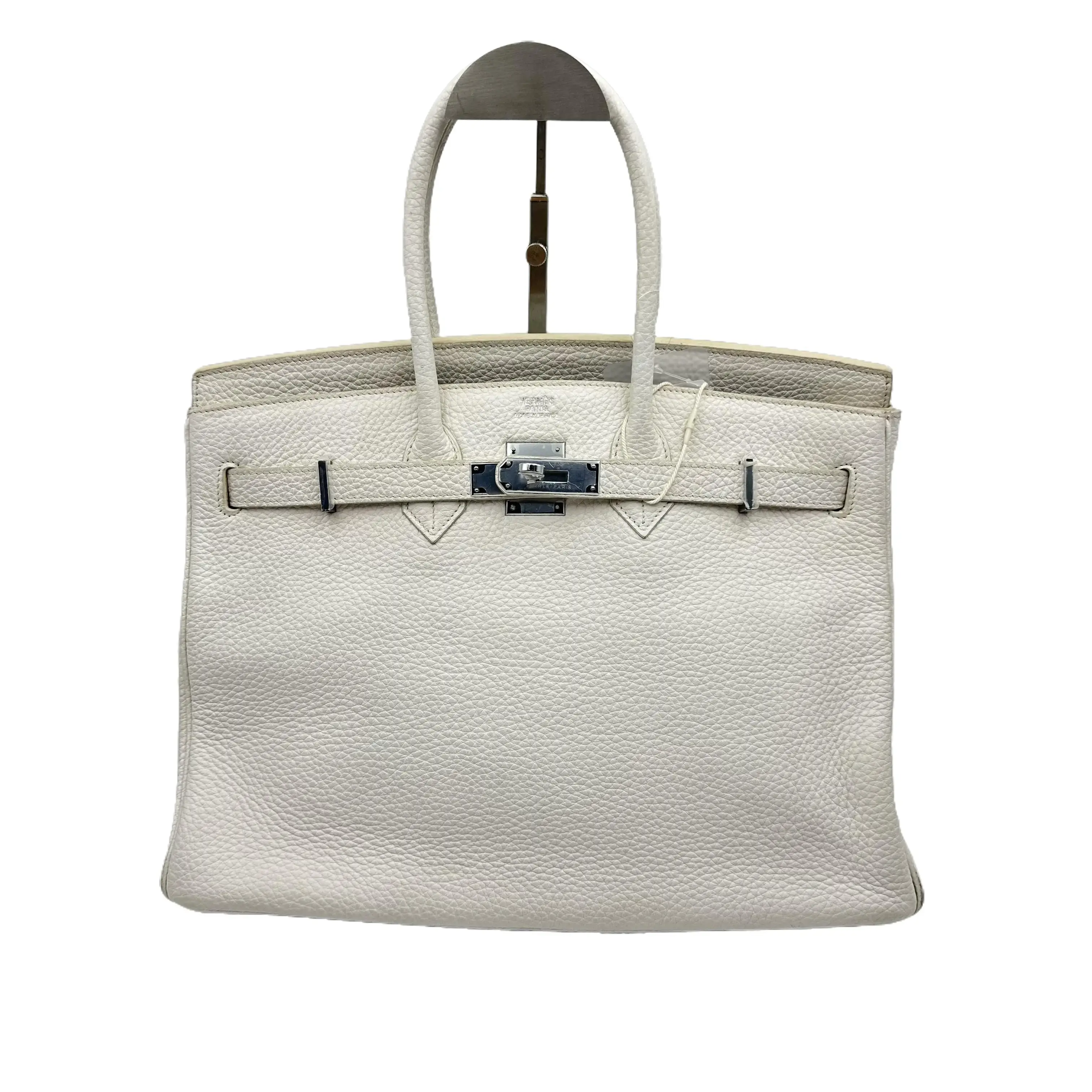 Pre-owned HERMÈS Birkin HZ7 White cowhide 48463
