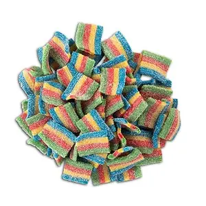 Halal Fizzy Rainbow Candy Belts - Sweet Sour Candies