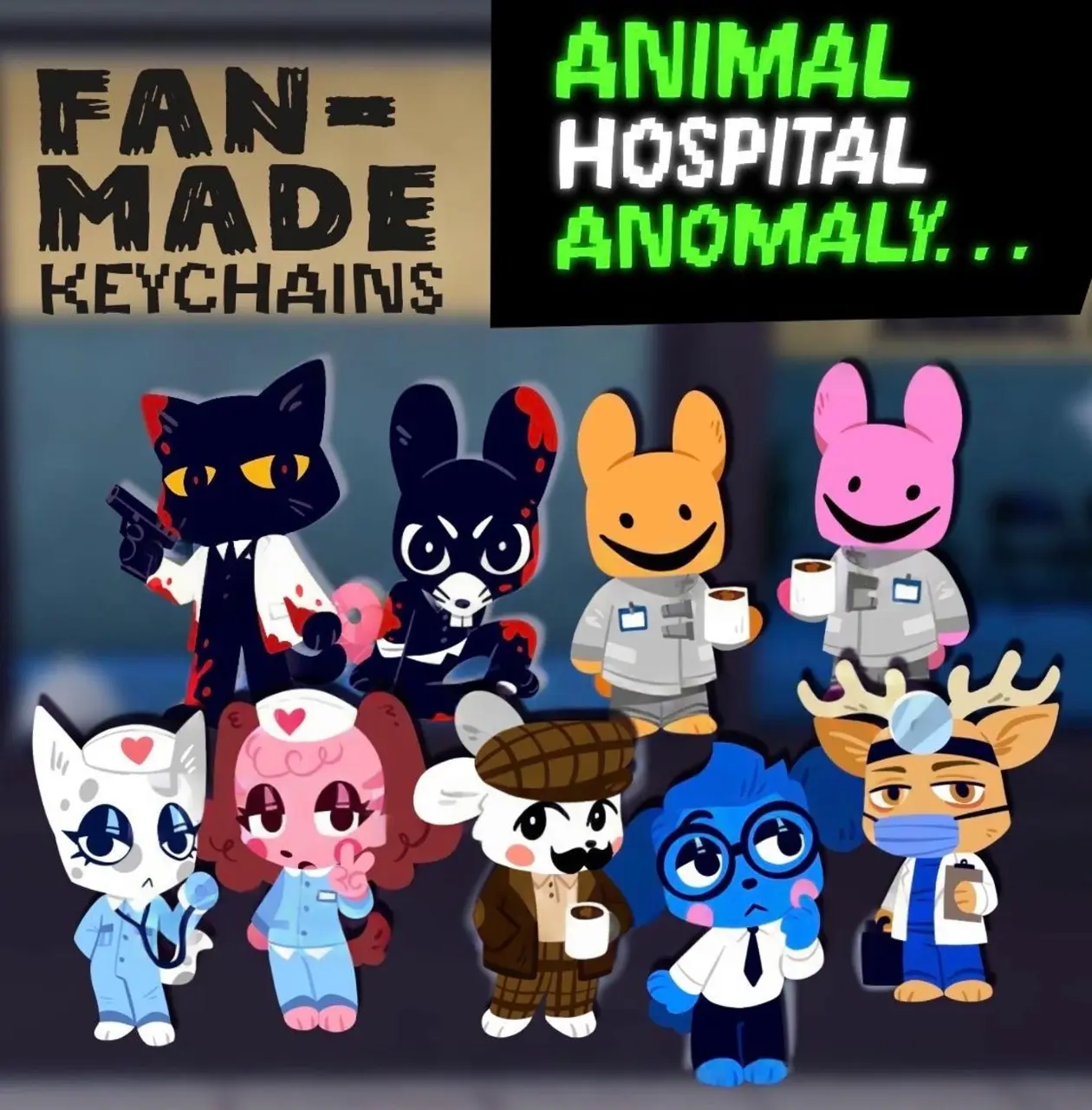 Hosptal Roblox Keychain | Intern, Secretary, Nurse, Head Nurse, Secret Agent, Rattew, Barney, Dr. Harlow, Great For Daily Use Or As Thoughtful Little Gifts For Your Friends And Yourself.