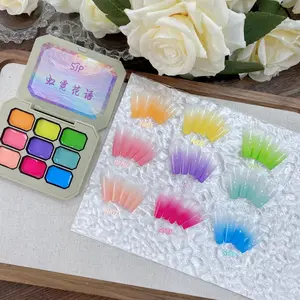 Solid Color Iridescent Glitter Gel Nail Polish, 9-color Glitter Gel Nail Art Palette, Professional Nail Art & Nail Polish for Women & Girls, Nail Tips Art