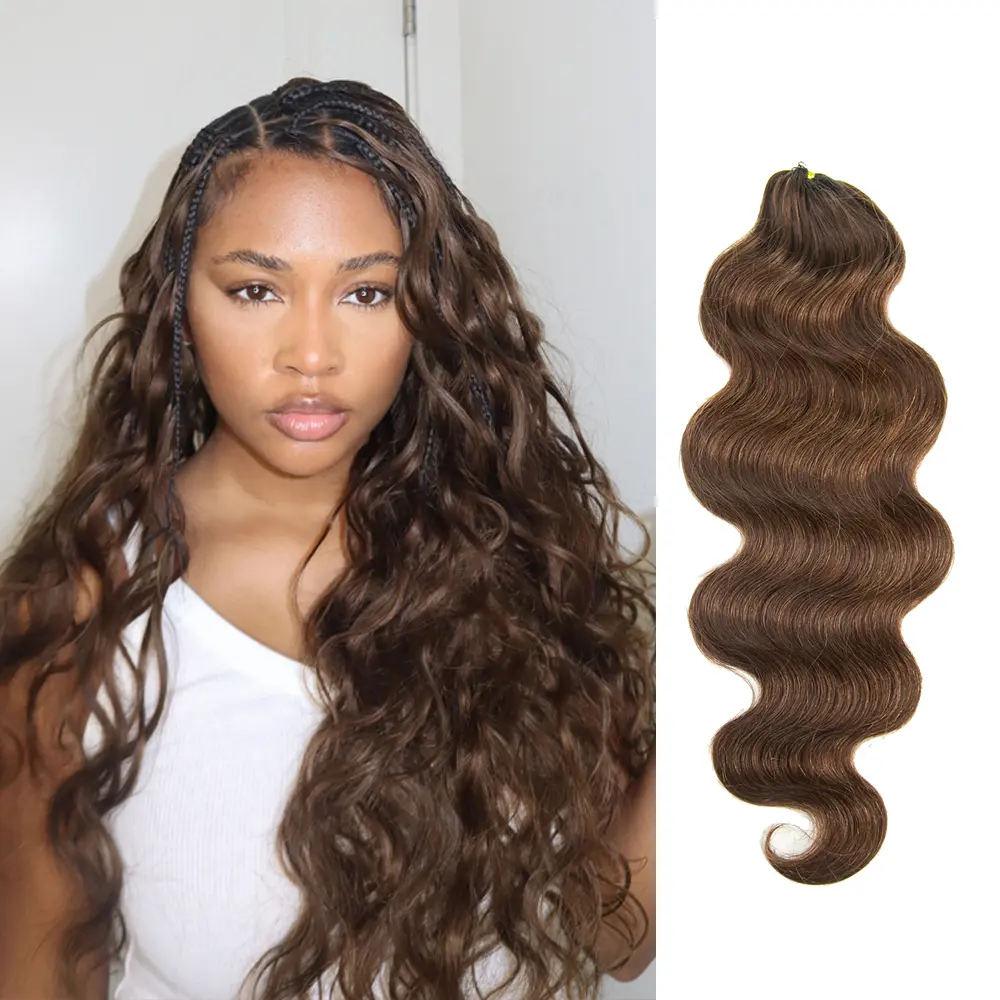 YWIGS Brown Crochet Human Hair for Miracle Knots Boho Braids #4, #30 Crochet Hair Pre-Separated Body Wave Human Crochet Hair Color 4, Color 30 #backtoschool #backtoschoolshopping