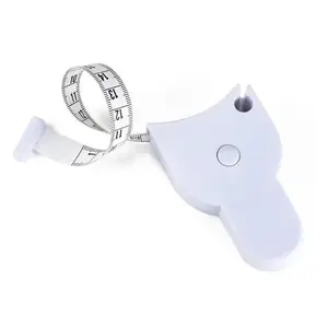 Retractable Body Measure Tape - 150cm 2-Sided Telescopic Self Measuring Tape with Accurate Lock Pin and Push Button for Waist, Cloth, Losing Weight