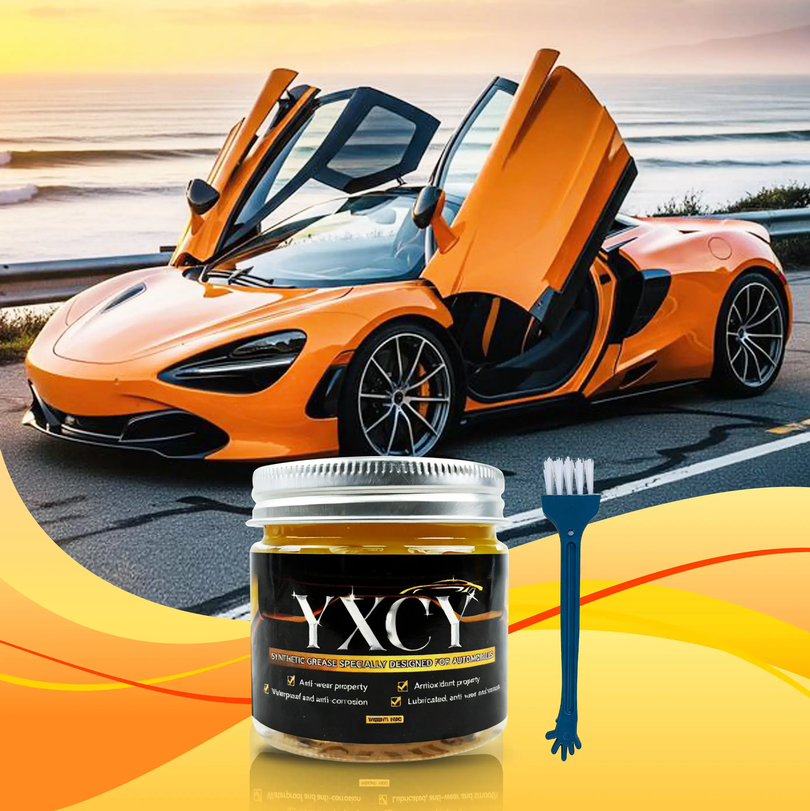 Automotive Care Grease, Car Parts Maintenance Multi-Function Lubrication Axle Clean Grease Outdoorfun,Multifunctional Lubricating Grease for Car Parts Maintenance, Car Care