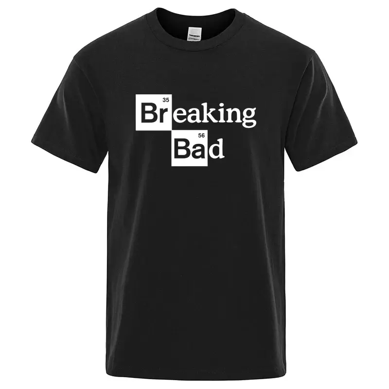 Summer Men's T-shirt High Quality100%cotton O Neck Heisenberg Men T-shirt Short Sleeve Casual Breaking Bad Print T Shirt for Men