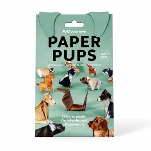 Foldable Paper Dog Origami Set - Cute DIY Craft Kit for All Ages | Make Adorable 3D Puppy Figures for Play, Decor or Gifting | Simple Folding Steps (Perfect for Rainy Days & Party Activities)