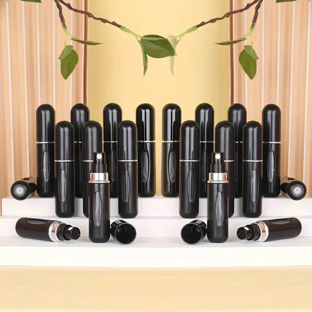 20/50Pcs 5ml mini perfume sample bottles, Refillable spray containers, with sleek design, Reusable and refillable, portable size and leak-proof sealing, Lightweight and space-saving, perfect for daily perfume storage, business trips and outdoor use