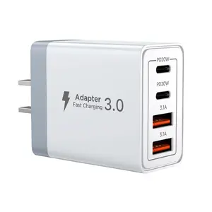 Wall Fast Charger, 4 Port Quick Phone Power Charger PD20W USB C Plug Adapter for iPhone 17/16/15/14/13/12/Pro Max/for iPhone 17 Air, Wall Charger, Fast Charging Adapter, Power Adapter