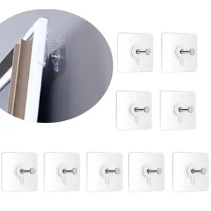 10/15/20pcs Photo Frame Hooks for Wall, Hangable No-Drill Self Adhesive Hooks, Rustproof Sturdy Hooks, Stainless Steel, Ideal for Hanging Photos & More