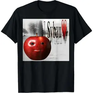 Funny SYBAU Silly AI Apple gen z Meme BrainRot Humor T-Shirt