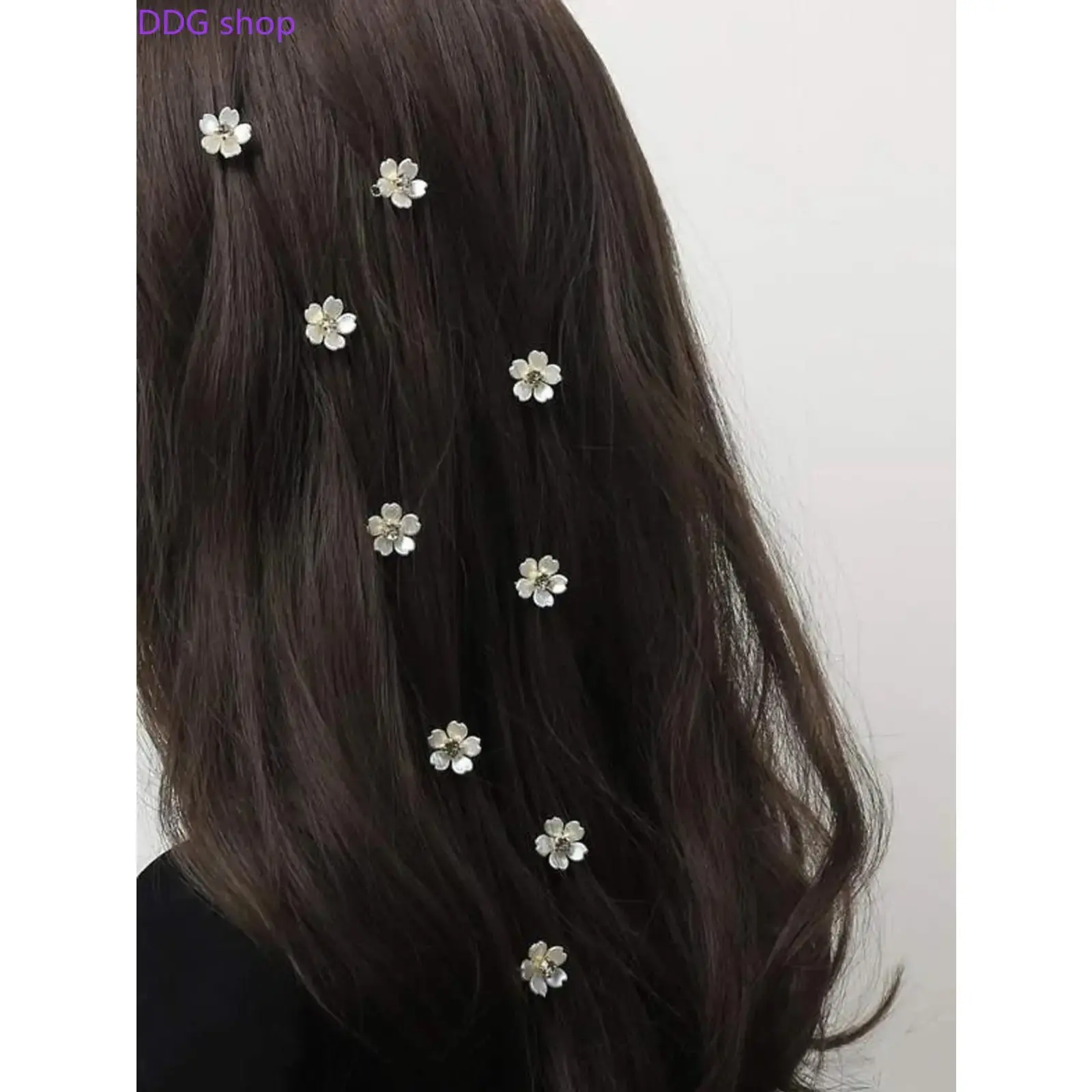 2026 10pcs Mini Rhinestone Flower Bride Hair Clips, Cute Floral Metal Decorative Bobby Pins, Sparkly Sports & Outdoor Accessories for Women, Ideal for Wedding & Daily Styling, Bride Hair Clip, Decorative Hair Clips