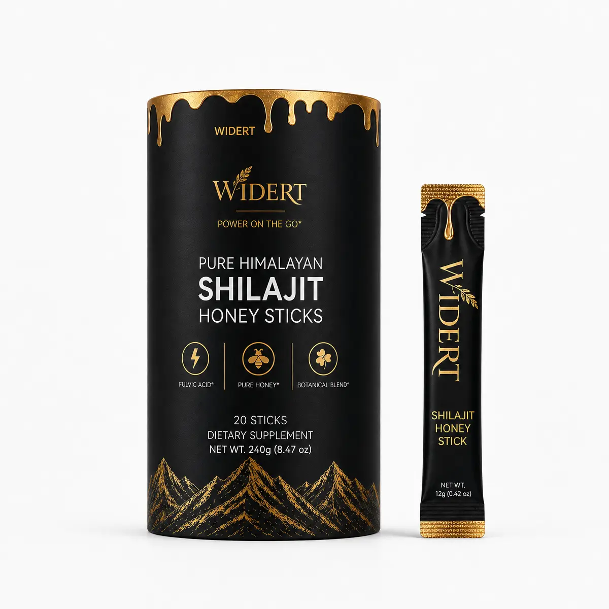 BetterAlt Ultimate Power Up Duo | Shilajit GOLD+ Honey Sticks + Shilajit Gummies | 3rd-party Lab Tested | Metabolism & Energy | Himalayan Supplement- 12g x 20 Large Sticks kidney with prebiotic probiotic healthcare fitness supply vitamins natures