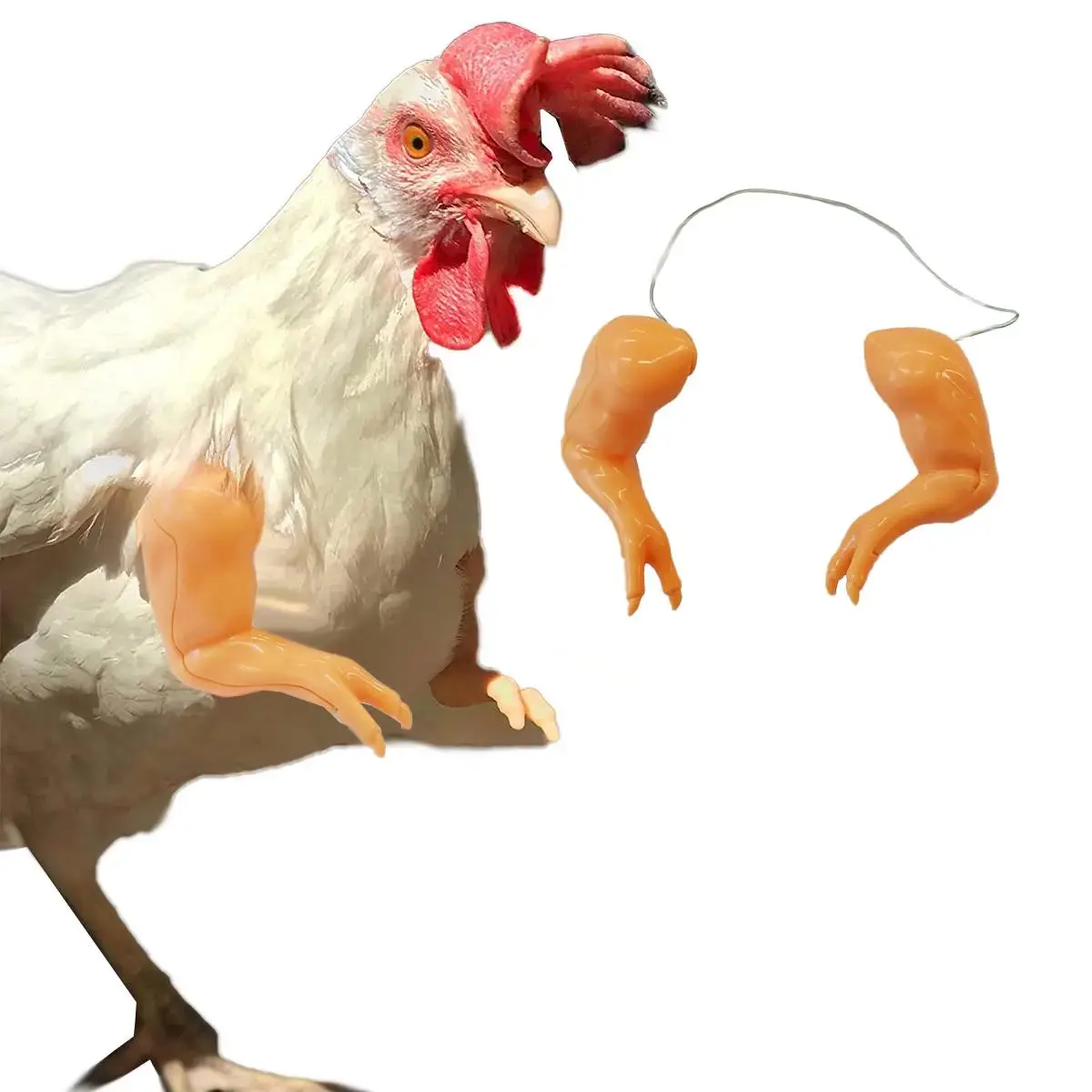 Chicken Arm Decor, 1 Count Dinosaur Humorous Pet Prop, Funny Chicken Arm for Chicken, Arm Decoration Suitable for Chicken Body