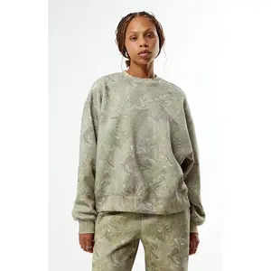 Pacsun Women's Tree Camo Crew Neck Sweatshirt